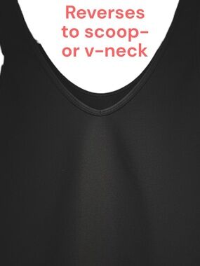 Felina X-Large Black Reversible Scoop/V-Neck Tank